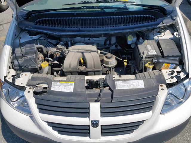 1D4GP25B15B254444 - 2005 DODGE CARAVAN SE WHITE photo 7