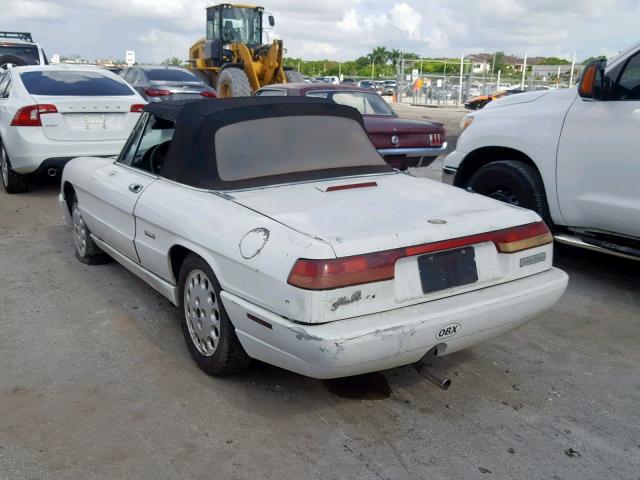 ZARBB32N3N7002360 - 1992 ALFA ROMEO SPIDER VEL WHITE photo 3