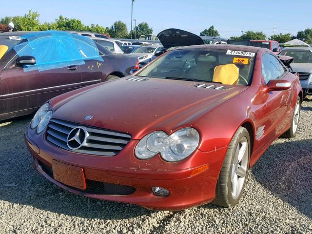 WDBSK75F24F068357 - 2004 MERCEDES-BENZ SL 500 RED photo 2