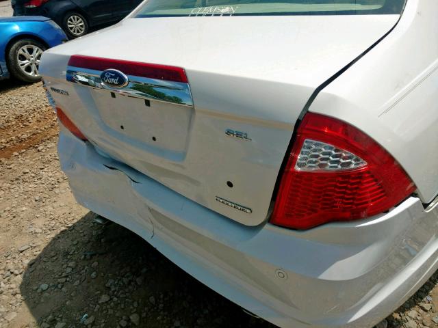 3FAHP0JG9CR141475 - 2012 FORD FUSION SEL WHITE photo 9