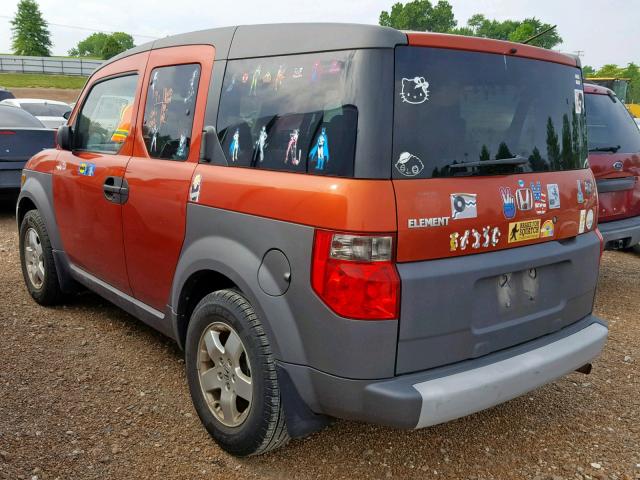 5J6YH286X4L033697 - 2004 HONDA ELEMENT EX ORANGE photo 3