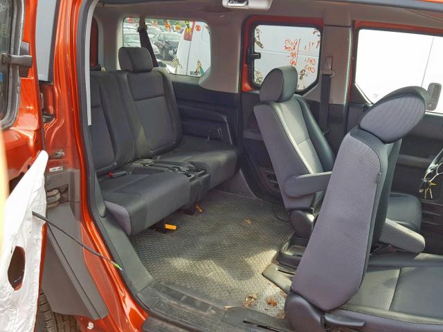 5J6YH286X4L033697 - 2004 HONDA ELEMENT EX ORANGE photo 6