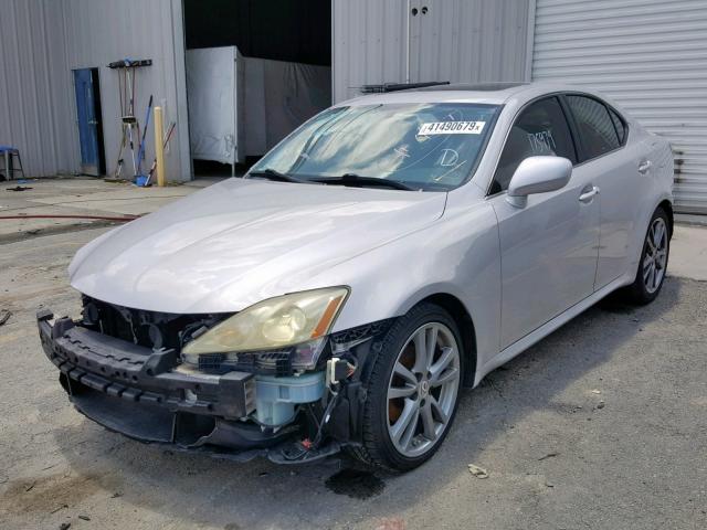 JTHBK262985071296 - 2008 LEXUS IS 250 SILVER photo 2