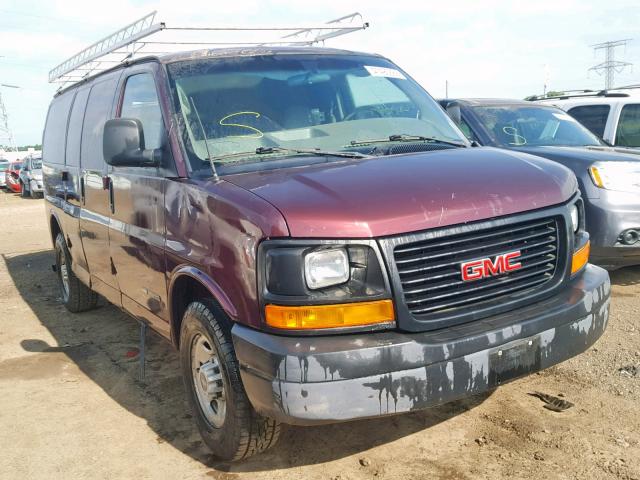 1GTHG35U741143412 - 2004 GMC SAVANA G35 MAROON photo 1