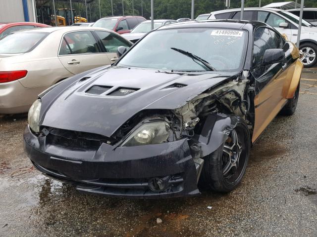 KMHHM65D43U013980 - 2003 HYUNDAI TIBURON BLACK photo 2