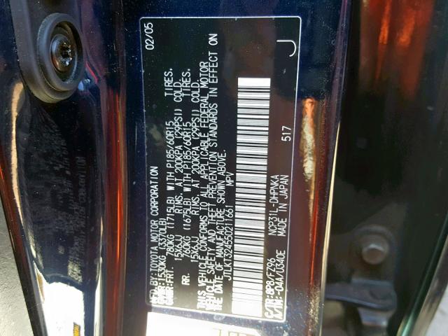 JTLKT324550211661 - 2005 TOYOTA SCION XB 蓝色 照片 10