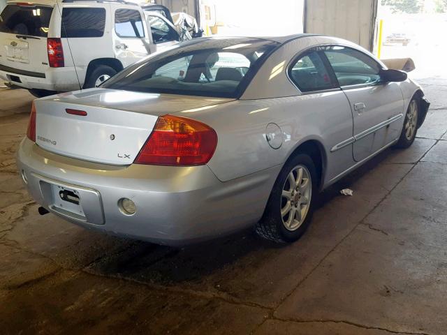 4C3AG42G21E043327 - 2001 CHRYSLER SEBRING LX SILVER photo 4