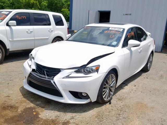 JTHBF1D29F5073516 - 2015 LEXUS IS 250 WHITE photo 2