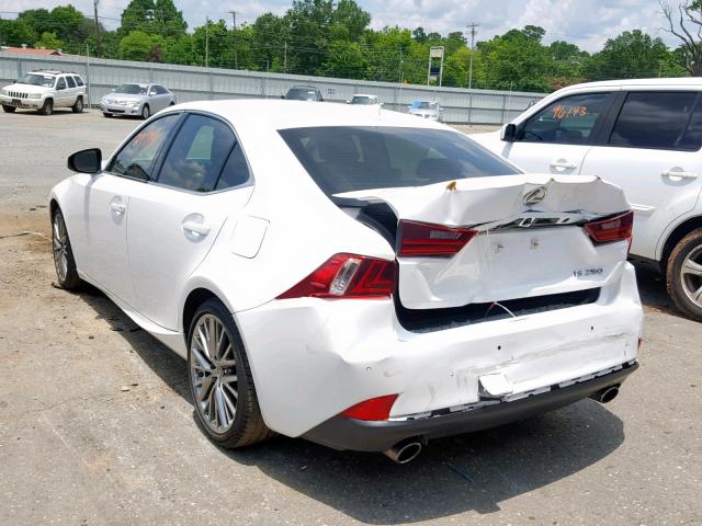 JTHBF1D29F5073516 - 2015 LEXUS IS 250 WHITE photo 3