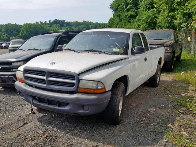 1D7HL12X33S270378 - 2003 DODGE DAKOTA SXT WHITE photo 2