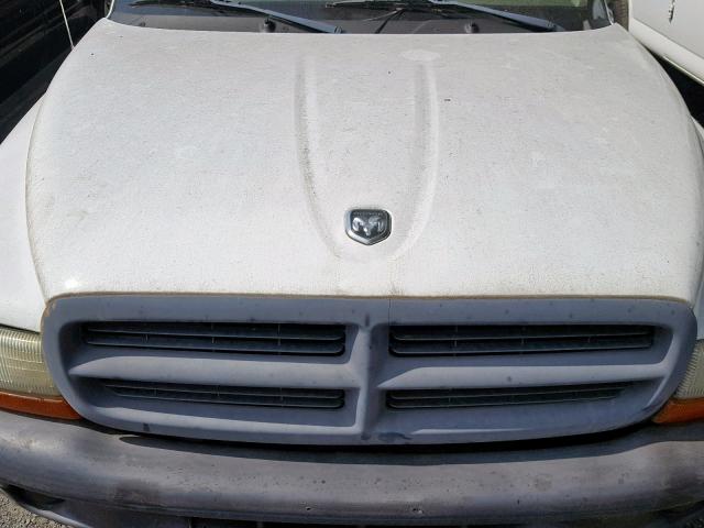 1D7HL12X33S270378 - 2003 DODGE DAKOTA SXT WHITE photo 7