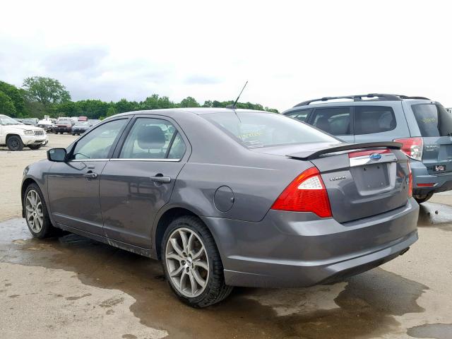 3FAHP0JA7CR437316 - 2012 FORD FUSION SEL GRAY photo 3