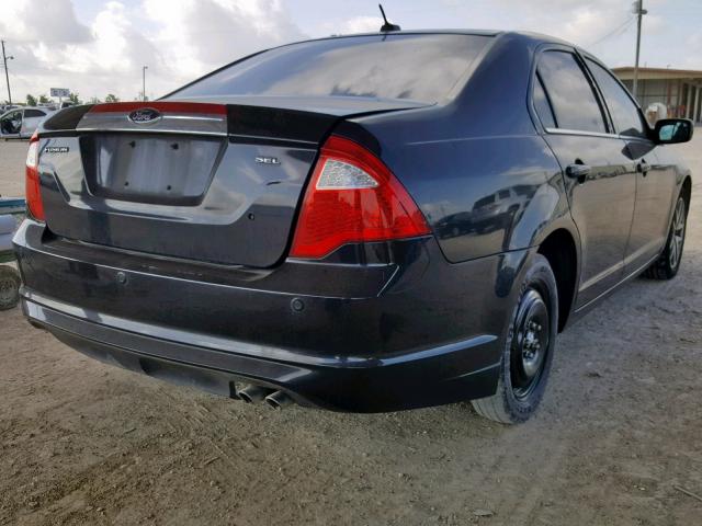 3FAHP0JA2CR345546 - 2012 FORD FUSION SEL BLACK photo 4