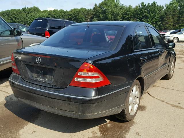 WDBRF61J92E004598 - 2002 MERCEDES-BENZ C 240 BLACK photo 4