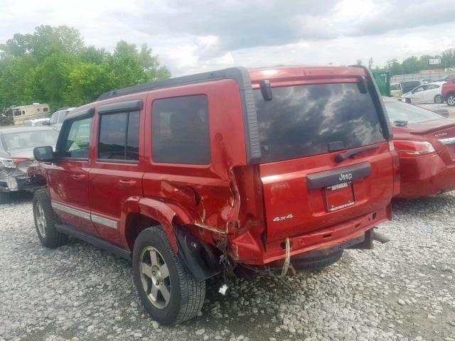 1J4RG4GK7AC108868 - 2010 JEEP COMMANDER RED photo 3
