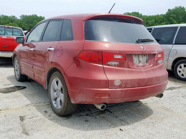 5J8TB18597A022758 - 2007 ACURA RDX TECHNO RED photo 3