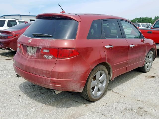 5J8TB18597A022758 - 2007 ACURA RDX TECHNO RED photo 4