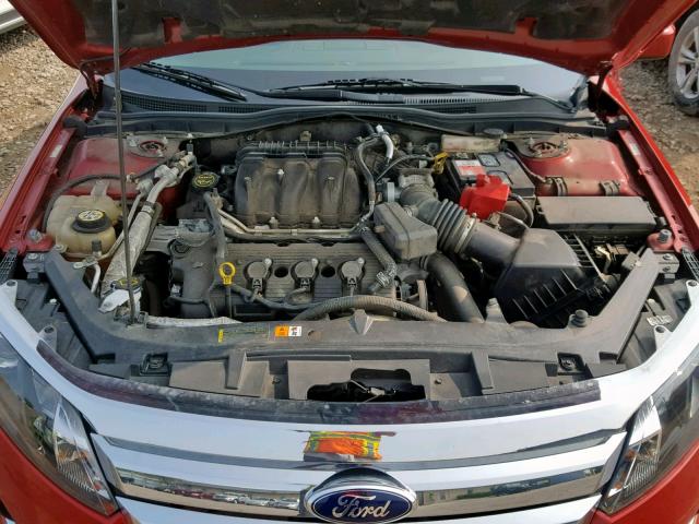 3FAHP0JG4AR125102 - 2010 FORD FUSION SEL RED photo 7