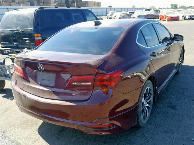 19UUB1F31FA028008 - 2015 ACURA TLX BURGUNDY photo 4