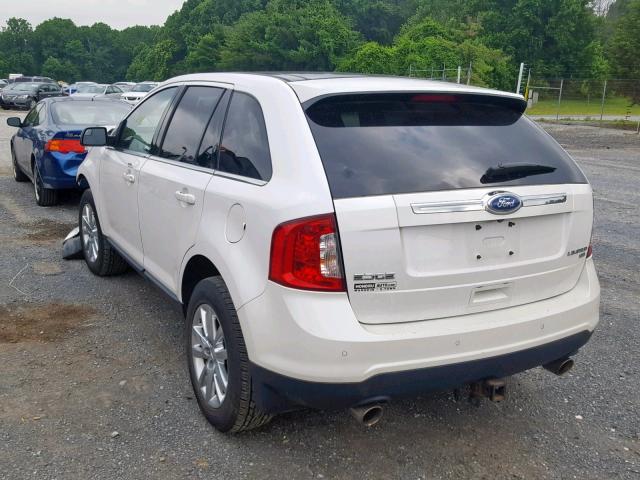 2FMDK4KCXCBA66466 - 2012 FORD EDGE LIMIT WHITE photo 3