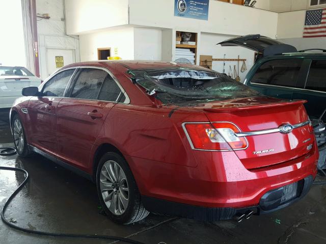 1FAHP2FW1BG128110 - 2011 FORD TAURUS LIM RED photo 3