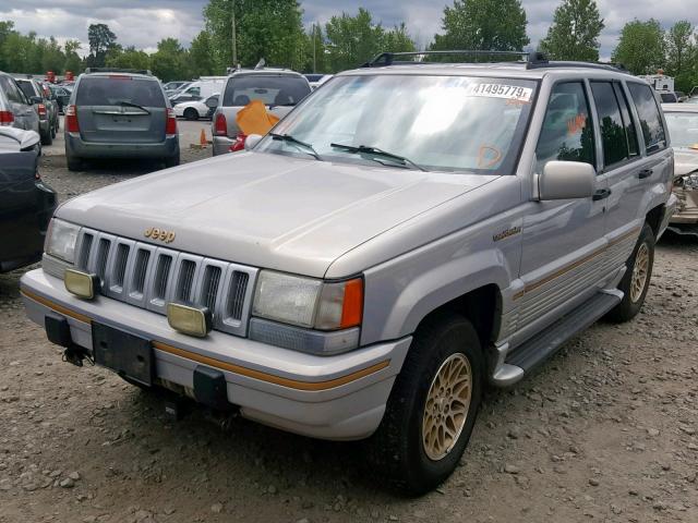 1J4GZ78Y3SC609909 - 1995 JEEP GRAND CHER SILVER photo 2