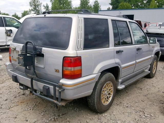 1J4GZ78Y3SC609909 - 1995 JEEP GRAND CHER SILVER photo 4