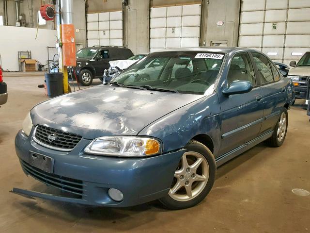 3N1BB51D31L124711 - 2001 NISSAN SENTRA SE BLUE photo 2