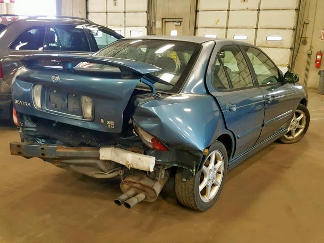 3N1BB51D31L124711 - 2001 NISSAN SENTRA SE BLUE photo 4