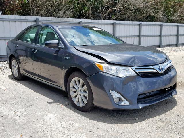 4T1BD1FK8EU109362 - 2014 TOYOTA CAMRY HYBR GRAY photo 1