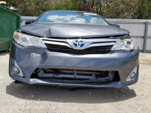 4T1BD1FK8EU109362 - 2014 TOYOTA CAMRY HYBR GRAY photo 9