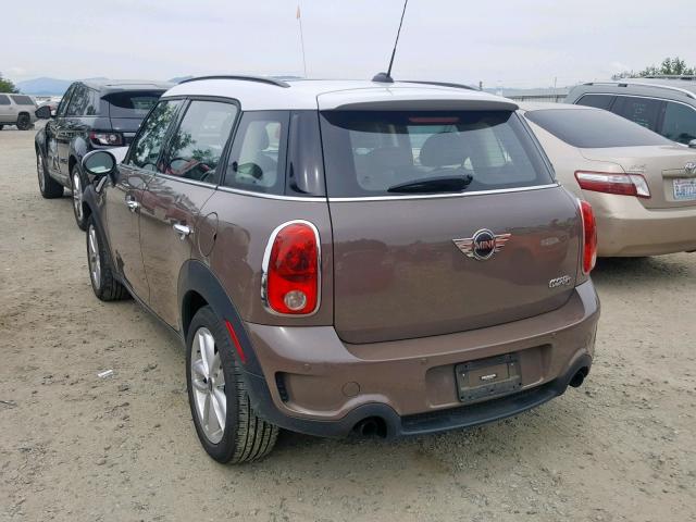 WMWZC5C52DWP32214 - 2013 MINI COOPER S C BROWN photo 3