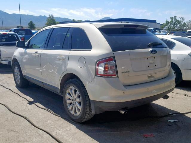 2FMDK38C58BA86682 - 2008 FORD EDGE SEL WHITE photo 3