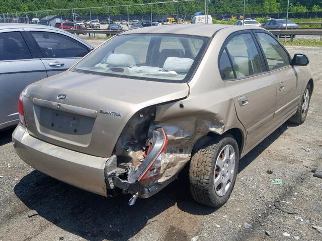 KMHDN45D83U601218 - 2003 HYUNDAI ELANTRA GL GOLD photo 4