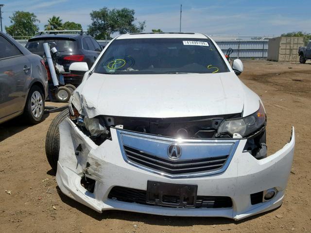 JH4CU2F88DC007016 - 2013 ACURA TSX SE WHITE photo 9