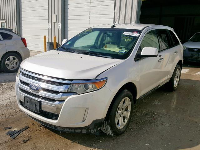 2FMDK3JC2BBA19460 - 2011 FORD EDGE SEL WHITE photo 2