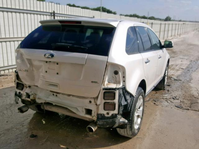 2FMDK3JC2BBA19460 - 2011 FORD EDGE SEL WHITE photo 4