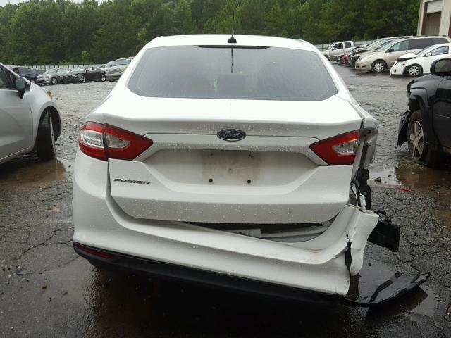 3FA6P0G79ER311545 - 2014 FORD FUSION S WHITE photo 9