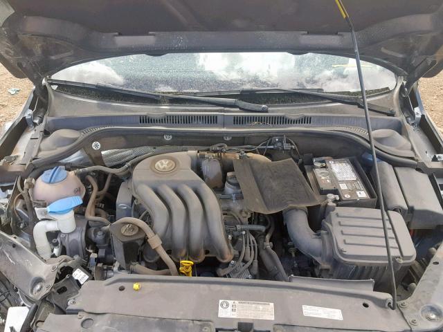 3VW2K7AJ0FM282579 - 2015 VOLKSWAGEN JETTA BASE GRAY photo 7