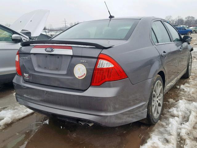 3FAHP0JA4CR348917 - 2012 FORD FUSION SEL GRAY photo 4