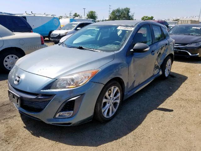 JM1BL1H69A1230002 - 2010 MAZDA 3 S BLUE photo 2