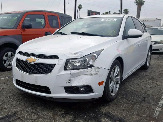 1G1P75SZ6E7292618 - 2014 CHEVROLET CRUZE WHITE photo 2