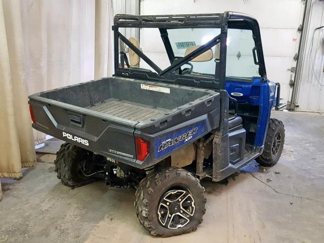 4XAUH9EA3EG863557 - 2014 POLARIS RANGER 900 BLUE photo 4