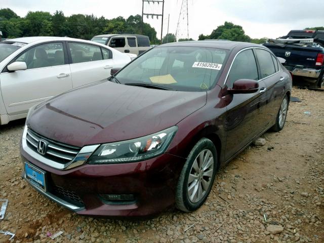 1HGCR2F89EA205329 - 2014 HONDA ACCORD EXL MAROON photo 2