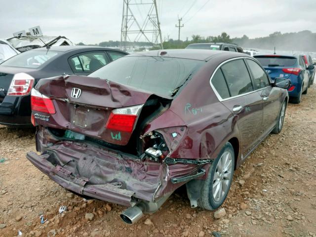 1HGCR2F89EA205329 - 2014 HONDA ACCORD EXL MAROON photo 4