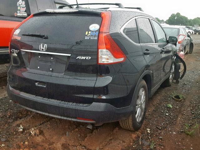 2HKRM4H74EH601961 - 2014 HONDA CR-V EXL BLACK photo 4