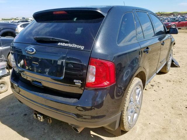 2FMDK4JCXDBC23478 - 2013 FORD EDGE SEL BLACK photo 4