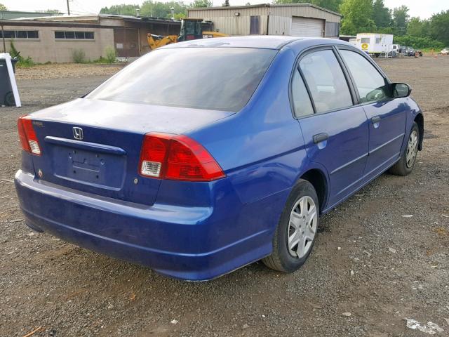 2HGES16355H614120 - 2005 HONDA CIVIC DX V BLUE photo 4