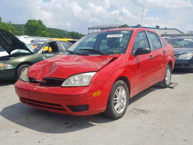 1FAFP34N87W356366 - 2007 FORD FOCUS ZX4 RED photo 2