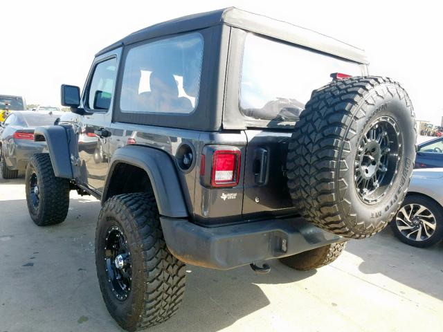 1C4GJXAG7JW307115 - 2018 JEEP WRANGLER S CHARCOAL photo 3